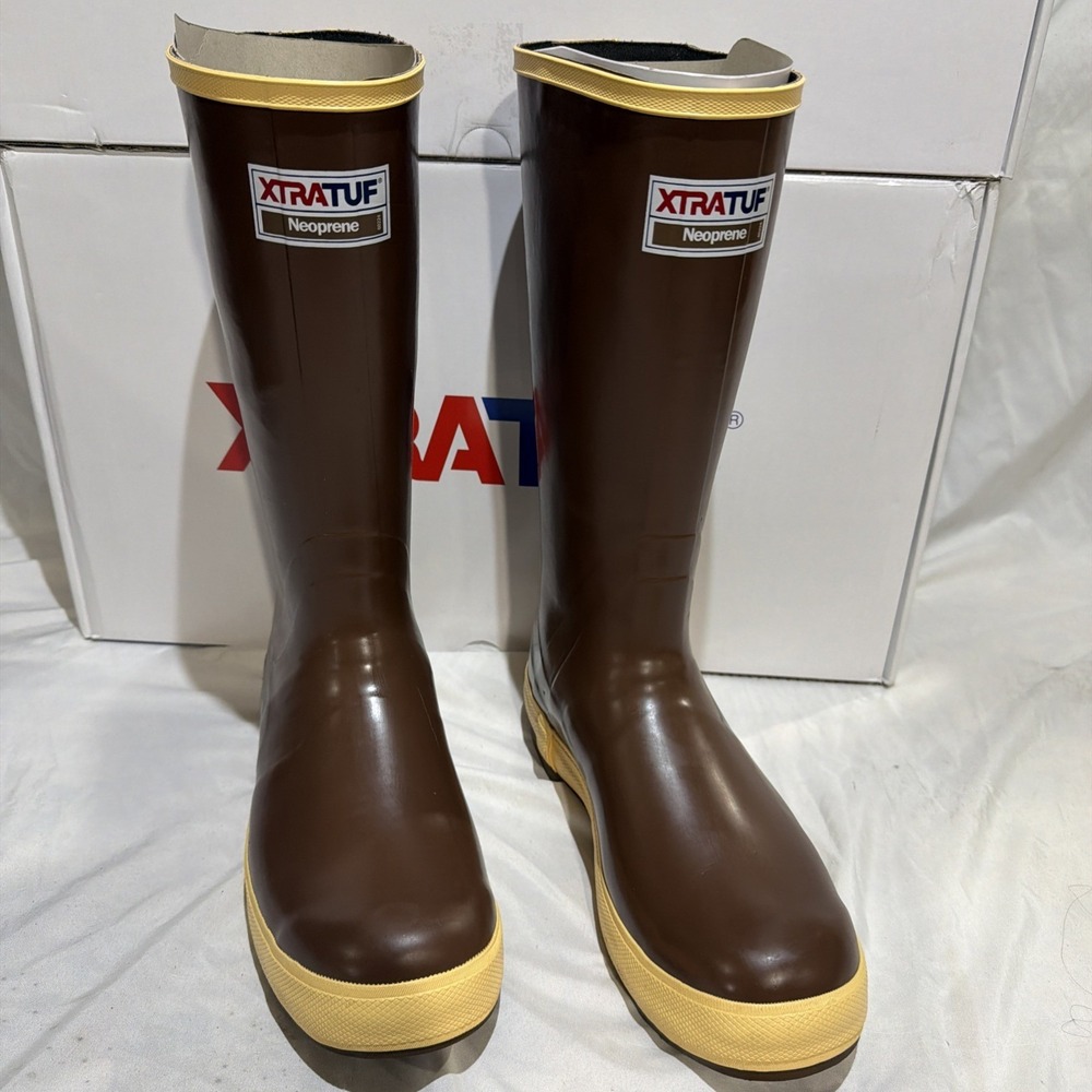 Xtratuf 15" Men's Legacy Rain Boots Brown Round Toe Waterproof Outdoor. Size 9M